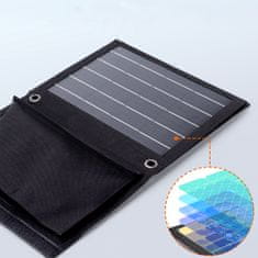 Choetech Solarni potovalni polnilec 22W 2xUSB zložljiv črn