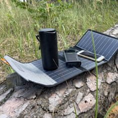 Choetech Solarni potovalni polnilec 22W 2xUSB zložljiv črn