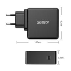 Choetech Hitri polnilec USB tipa C PD 60W 3A črne barve