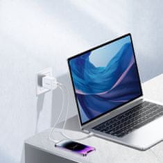 slomart choetech omrežni polnilnik 2xusb-c pd 40w bela (q5006-eu)