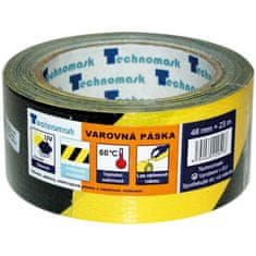 Samolepilni opozorilni trak iz PVC, 48 mm x 22 m, črno-rumene barve