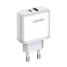 LDNIO omrežni polnilec a2526c usb, usb-c 45w + kabel lightning