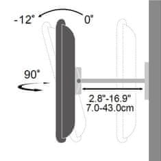 Techly Techly 23-55" stenski nosilec za televizor LED LCD Full-Motion Dual Arm" ICA-PLB 147M