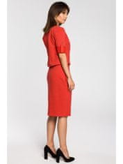 BeWear Ženska mini obleka Yi B056 rdeča XXL