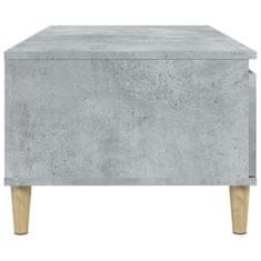 Vidaxl Klubska mizica betonsko siva 90x50x36,5 cm inženirski les