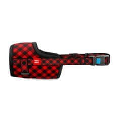 WAUDOG Najlonski nagobčnik za psa, nastavljiv TARTAN 35 - 43 cm Črna