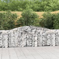 Vidaxl Obokane gabion košare 2 kosa 400x30x80/100 cm pocinkano železo