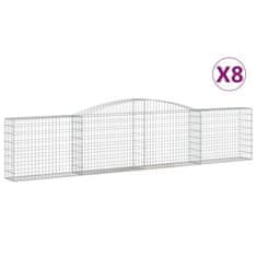 Vidaxl Obokane gabion košare 8 kosov 400x30x80/100 cm cinkano železo