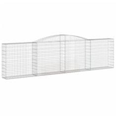 Vidaxl Obokane gabion košare 10kosi 400x30x100/120 cm pocinkano železo