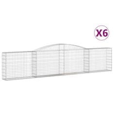 Vidaxl Obokane gabion košare 6 kosov 400x30x80/100 cm pocinkano železo