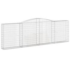 Vidaxl Obokane gabion košare 2 kosa 400x30x120/140 cm pocinkano železo