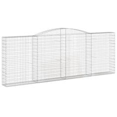 Vidaxl Obokane gabion košare 3 kosi 400x30x140/160 cm pocinkano železo