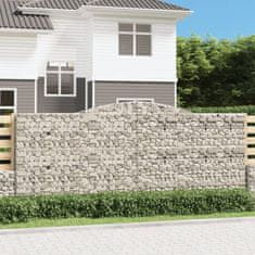 Vidaxl Obokane gabion košare 3 kosi 400x30x160/180 cm pocinkano železo