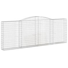 Vidaxl Obokane gabion košare 2 kosa 400x30x140/160 cm pocinkano železo