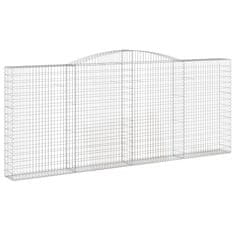 Vidaxl Obokane gabion košare 2 kosa 400x30x160/180 cm pocinkano železo