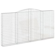 Vidaxl Obokane gabion košare 3 kosa 400x30x200/220 cm pocinkano železo