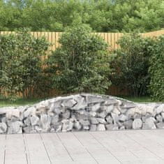 Vidaxl Obokane gabion košare 4 kosi 400x50x40/60 cm pocinkano železo