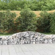 Vidaxl Obokane gabion košare 3 kosi 400x50x40/60 cm pocinkano železo