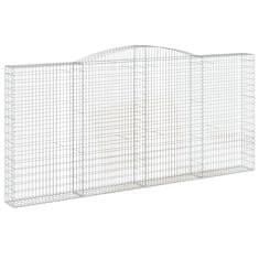 Vidaxl Obokane gabion košare 3 kosi 400x30x180/200 cm pocinkano železo