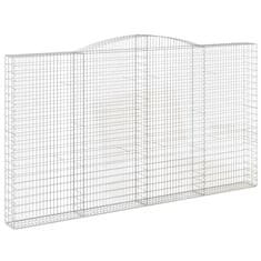 Vidaxl Obokane gabion košare 3 kosa 400x30x220/240 cm pocinkano železo