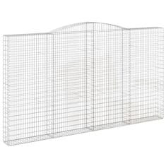 Vidaxl Obokane gabion košare 2 kosa 400x30x220/240 cm pocinkano železo