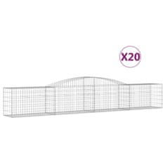 Vidaxl Obokane gabion košare 20 kosa 400x50x60/80 cm pocinkano železo