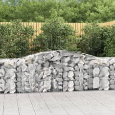 Vidaxl Obokane gabion košare 4 kosi 400x50x80/100 cm pocinkano železo