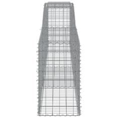 Vidaxl Obokane gabion košare 3 kosi 400x50x80/100 cm pocinkano železo