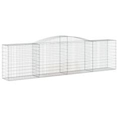 Vidaxl Obokane gabion košare 3 kosi 400x50x100/120cm pocinkano železo