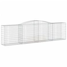 Vidaxl Obokane gabion košare 2 kosi 400x50x100/120cm pocinkano železo