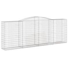 Vidaxl Obokane gabion košare 10kosov 400x50x140/160cm pocinkano železo