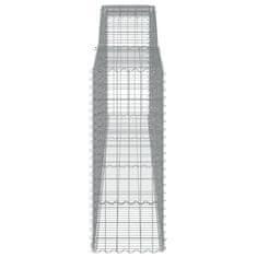 Vidaxl Obokane gabion košare 3 kosi 400x50x120/140 cm pocinkano železo