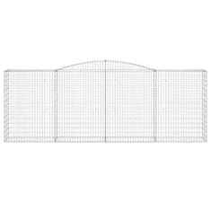 Vidaxl Obokane gabion košare 3 kosi 400x50x140/160 cm pocinkano železo