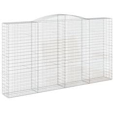 Vidaxl Obokane gabion košare 2 kosa 400x50x220/240 cm pocinkano železo