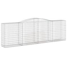 Vidaxl Obokane gabion košare 15 kosov 400x50x120/140cm cinkano železo