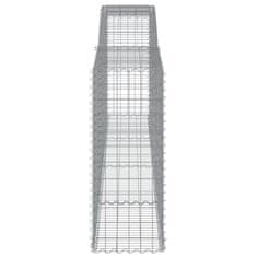 Vidaxl Obokane gabion košare 2 kosa 400x50x120/140 cm pocinkano železo