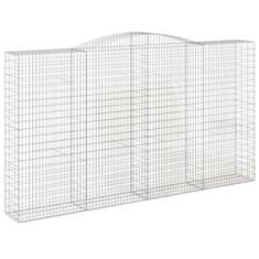 Vidaxl Obokane gabion košare 3 kosa 400x50x220/240 cm pocinkano železo