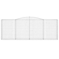 Vidaxl Obokane gabion košare 10kosov 400x50x140/160cm pocinkano železo