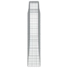 Vidaxl Obokane gabion košare 2 kosa 400x50x200/220 cm pocinkano železo