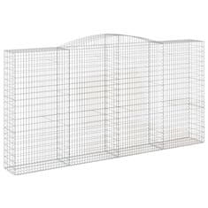 Vidaxl Obokane gabion košare 2 kosa 400x50x200/220 cm pocinkano železo