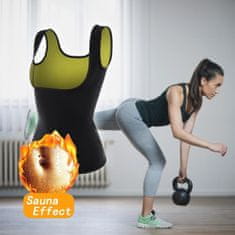 Cool Mango Savna body shaper za vadbo in hujšanje, oblikovalec telesa, ženska majca za oblikovanje postave, primerna za vse oblike telesa in vadbe, do 3x več potenja, povečuje telesno temperaturo, S-M - Sweaty