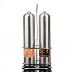 Električni mlinček za poper in sol D01 - 2 kosa - Nerjaveče jeklo
