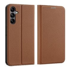 slomart dux ducis skin x2 case samsung galaxy a34 5g flip cover wallet stand brown