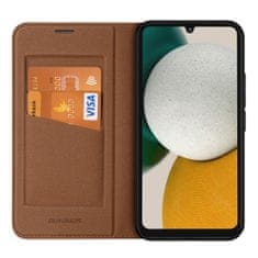 slomart dux ducis skin x2 case samsung galaxy a34 5g flip cover wallet stand brown