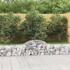 Vidaxl Obokane gabion košare 4 kosi 200x30x40/60 cm pocinkano železo