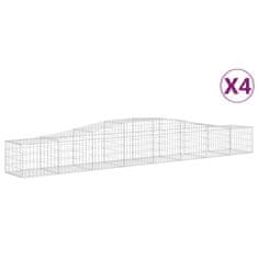 Vidaxl Obokane gabion košare 4 kosi 400x50x40/60 cm pocinkano železo