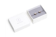 BeWooden ženske uhani z lesenim detajlom White Wine Silver Earrings univerzalna