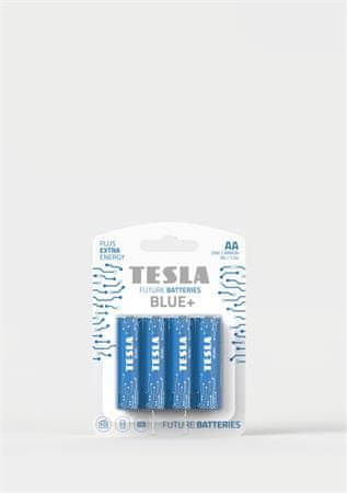 TESLA AA BLUE+ cink-ogljik, 4 kosi, ND, (R06, svinčnik, blister)