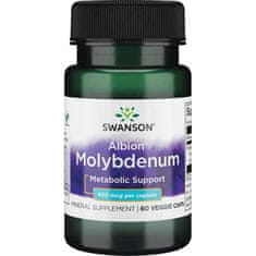 Swanson Molybdenum Chelated, 400 mcg, 60 zeliščnih kapsul