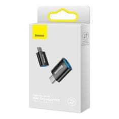 BASEUS ZJJQ000001 Ingenuity Mini OTG adapter USB-A na USB-C črn